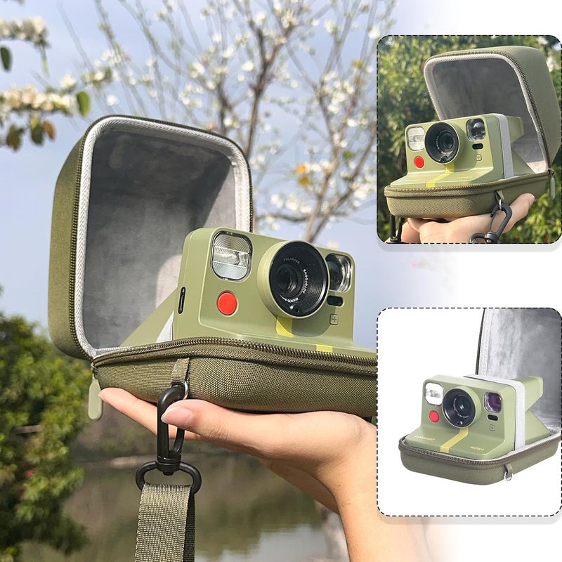 wogozan Protective Case for Polaroid Now 2nd/3rd, Now+ Gen 2/3rd, I-Type, OneStep+, Onestep 2, Filp, Instant Film Camera - Hard Shell Camera Case with Adjustable Shoulder Strap (Green) (No Camera) - Image 5
